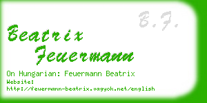 beatrix feuermann business card